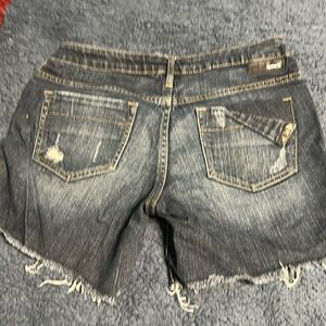 Hurley Denim Super Skinny Distressed Shorts Sz 9